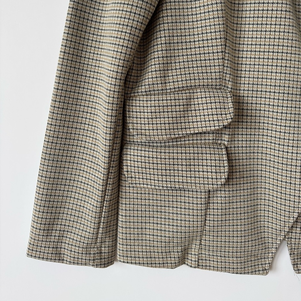 Anthropologie Maeve Collegiate Knit Houndstooth Blazer Jacket XL - Picture 6 of 12